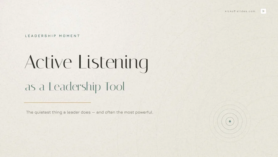 Active Listening as a Leadership Tool — Leadership Moment
