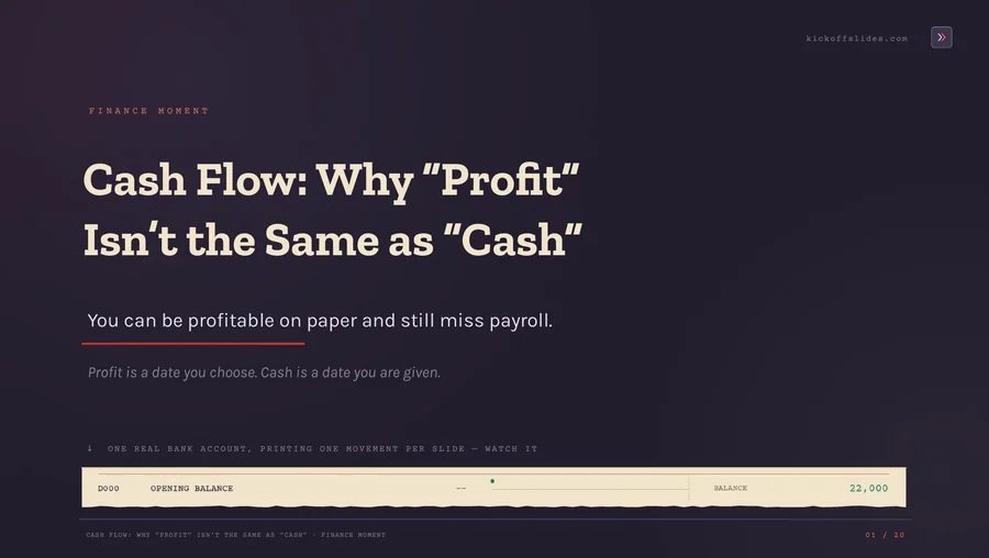 Cash Flow: Why Profit Isn't Cash — Finance Moment