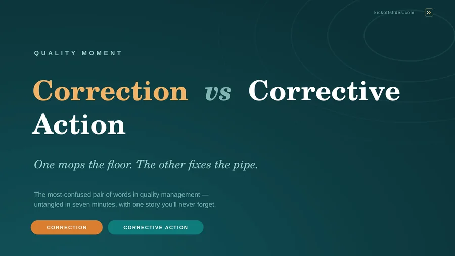 Correction vs Corrective Action — Quality Moment