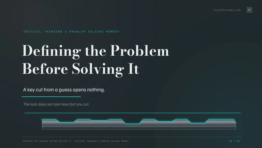Defining the Problem Before Solving It — Thinking Moment