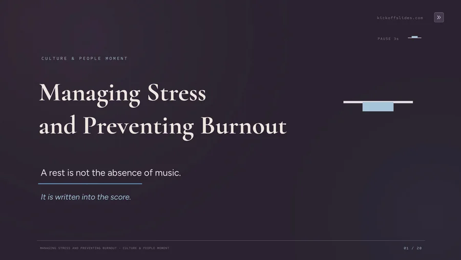 Managing Stress and Preventing Burnout — Culture Moment