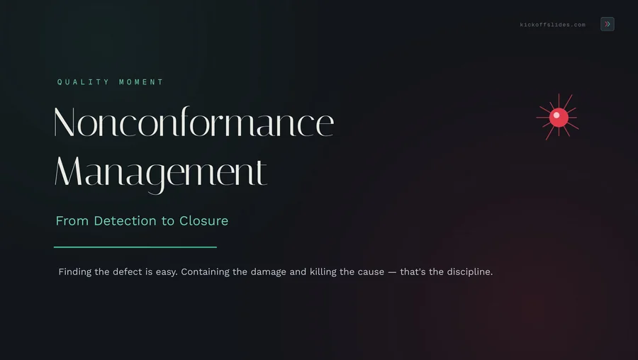 Nonconformance Management — Quality Moment
