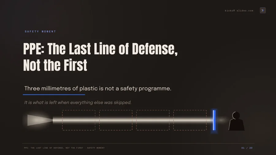 PPE: The Last Line of Defense — Safety Moment